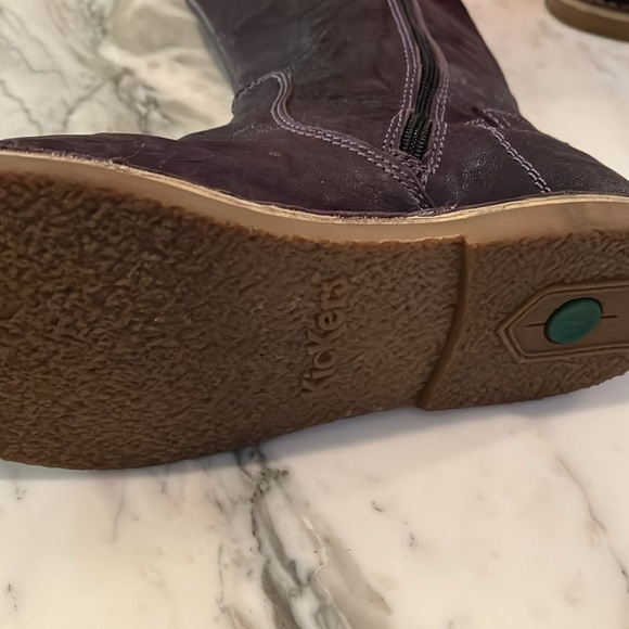 Fashionable purple high boots size 10 - Picture 4 of 5